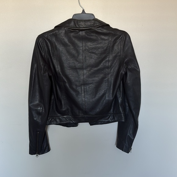 Black Lamb Skin Leather Jacket size XS - Picture 7 of 10